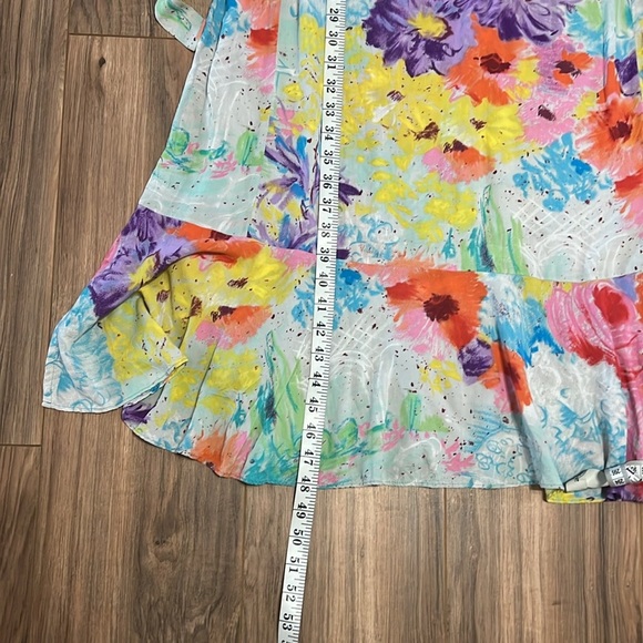 J Jams World Gazebo Floral Maxi Dress Women’s Small Short Sleeve Boho Resort - Picture 7 of 12